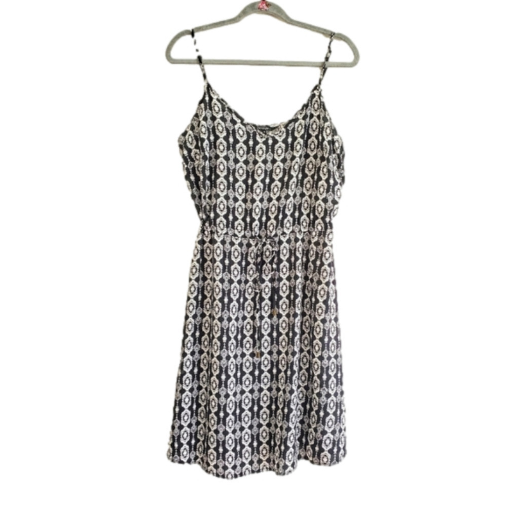 Summer Sundress Spaghetti straps Drawstring waist   Sz Large